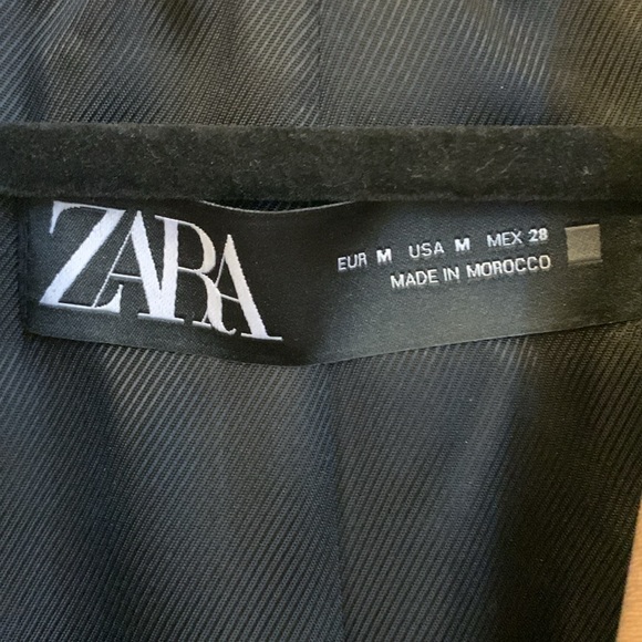 ZARA WOMENS LONG DOUBLE BREASTED BLAZER COLOR CAMEL SIZE M NWT - Picture 4 of 7